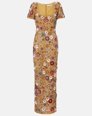 Rachel Gilbert Francesca Embellished Gown - Metallic