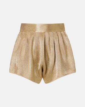 Alaïa High-Rise Mesh Shorts - Natural