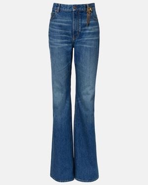 Chloé Embellished Straight Jeans - Blue
