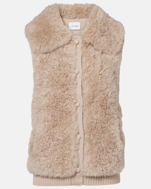 Yves Salomon Weste Aus Shearling - Natur