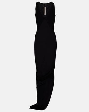 Rick Owens V Tank Jersey Maxi Dress - Black