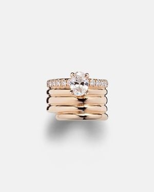 Repossi Blast 18Kt Rose- Ear Cuff With Diamonds - Metallic