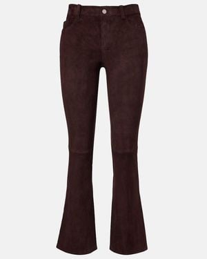 Stouls Dean 22 Suede Flared Pants - Purple