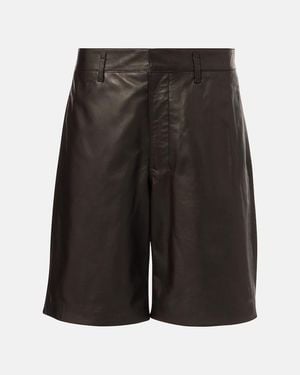 Lemaire Leather Shorts - Black