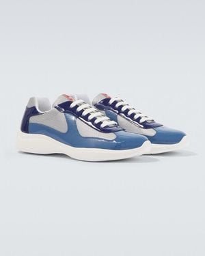 Prada Sneakers America's Cup Mit Lackleder - Blau