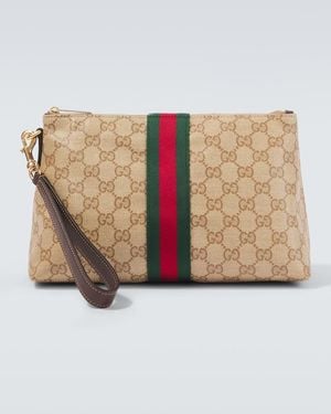 Gucci Etui Gg Small Aus Canvas - Natur