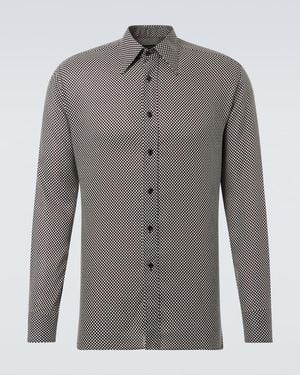 Tom Ford Polka Dot Lyocell Shirt - Gray