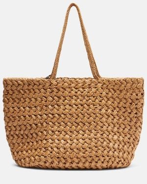 The Row Tote Bag Estelle Two Large Aus Raffiabast - Braun