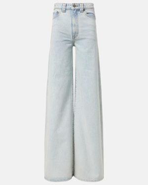KHAITE Dane Wide-Leg Jeans - Blue