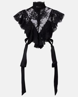 Zimmermann Cropped-Top Luna Aus Spitze - Schwarz