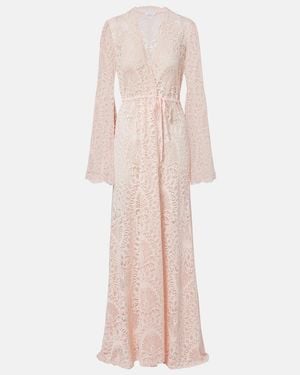 Alexandra Miro Ophelia Lace Maxi Dress - Pink