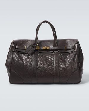 Brunello Cucinelli Bolso De Viaje De Piel - Negro