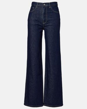 AG Jeans Kora High-Rise Wide-Leg Jeans - Blue