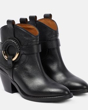See By Chloé Hanna Leather Cowboy Boot - Black