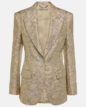 Stella McCartney Single-Breasted Brocade Blazer - Natural