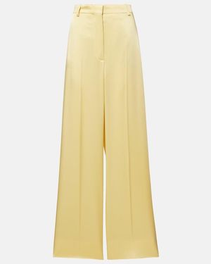 Stella McCartney High-Rise Wide-Leg Pants - Yellow