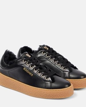 Bogner Zapatillas Lucerne De Piel Con Borrego - Negro