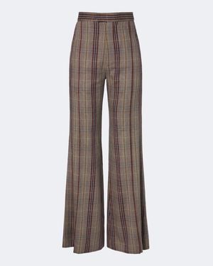 Vivienne Westwood Checked Wide-Leg Trousers - Brown