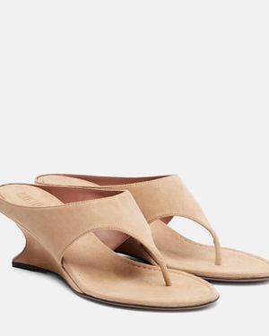 Paris Texas Nina Suede Thong Sandals - Natural