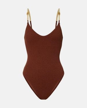 ViX Harper Beaded Swimsuit - Brown