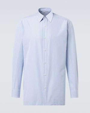 Charvet Striped Cotton Poplin Shirt - Blue