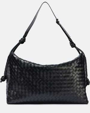 Bottega Veneta Loop Large Leather Duffel Bag - Black