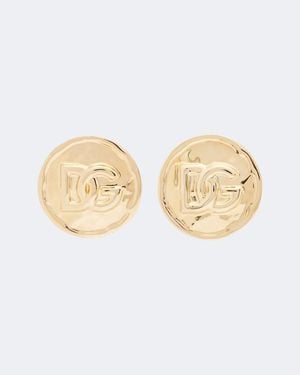 Dolce & Gabbana Pendientes De Clip Dg - Blanco