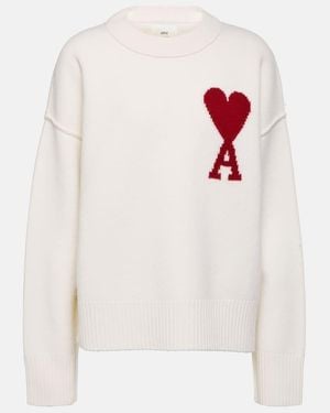 Ami Paris Pullover Ami De Cœur - Weiß