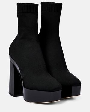 Jimmy Choo Giome 140 Platform Sock Boots - Black