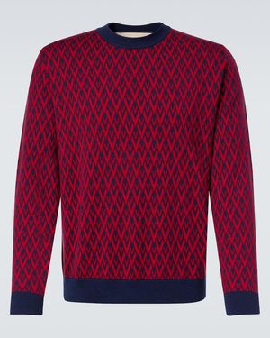 Valentino Pullover Toute La V Aus Jacquard - Rot