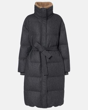 Brunello Cucinelli Virgin Wool Down Coat - Blue