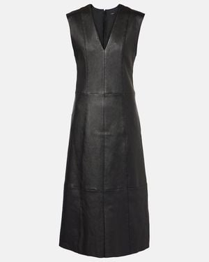 JOSEPH Kosma Leather Midi Dress - Black