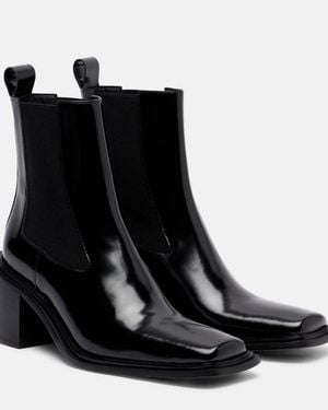 Souliers Martinez Bottines Chelsea Dallas 60 En Cuir - Noir