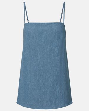 JADE Swim Iris Seersucker Top - Blue