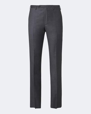 Slowear Virgin Wool Flannel Slim Pants - Blue