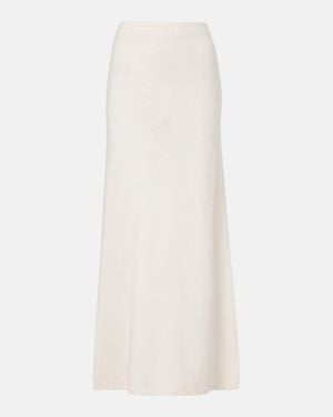 Max Mara Dorina Cashmere-Blend Maxi Skirt - White