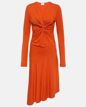Isabel Marant Lania Jersey Midi Dress - Orange