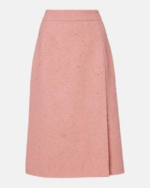Dolce & Gabbana Cotton-Blend Tweed Midi Skirt - Pink