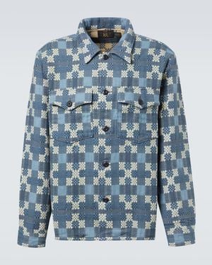 RRL Checked Cotton Overshirt - Blue