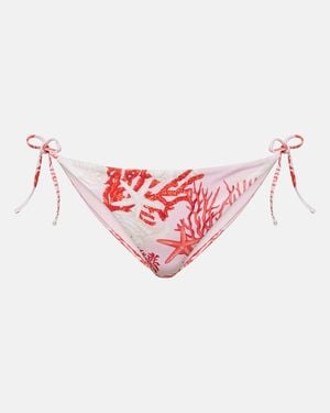 Versace Bedruckte Bikinihose - Pink