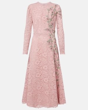 Costarellos Verziertes Midikleid Marlena Aus Spitze - Pink