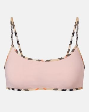 Burberry Bikini-Oberteil Check - Pink