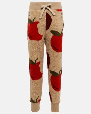 JW Anderson Printed Fleece Sweatpants - Red