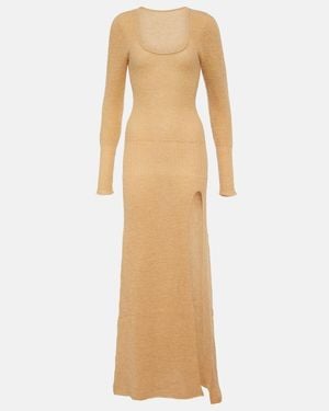 Jacquemus La Robe Dao Mohair-Blend Maxi Dress - Natural