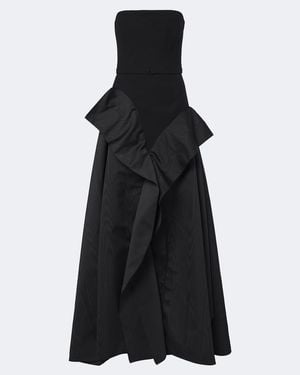Safiyaa Traegerlose Robe Anneline - Schwarz