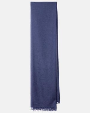 Brunello Cucinelli Panuelo De Cachemir Y Seda - Azul