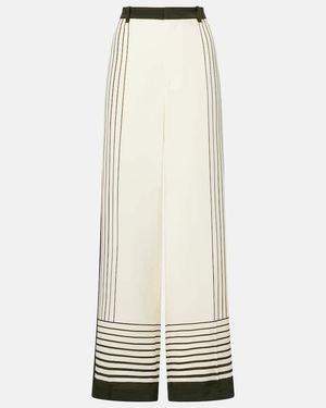 SIR. Leilana Crepe De Chine Wide-Leg Pants - Natural