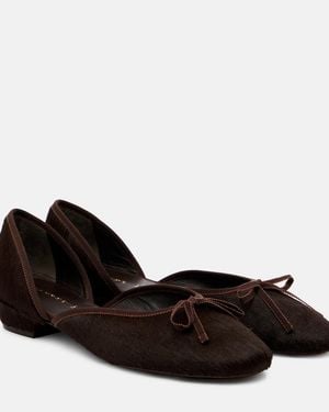 Herbert Levine 24/7 Calf Hair D'Orsay Ballet Flats - Black