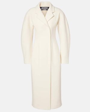 Jacquemus Mantel Curvo Aus Schurwolle - Weiß