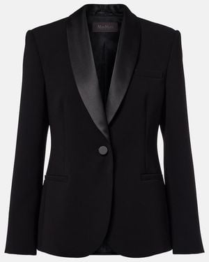 Max Mara Scatola Cady Tuxedo Jacket - Black